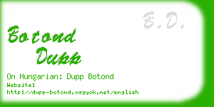 botond dupp business card
